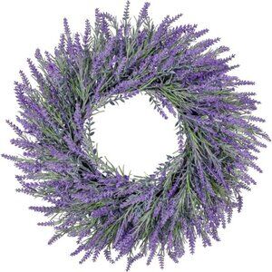 New 20 Inch Lavender Wreath – Romantic Summer Spring Front Door Wreath Decor